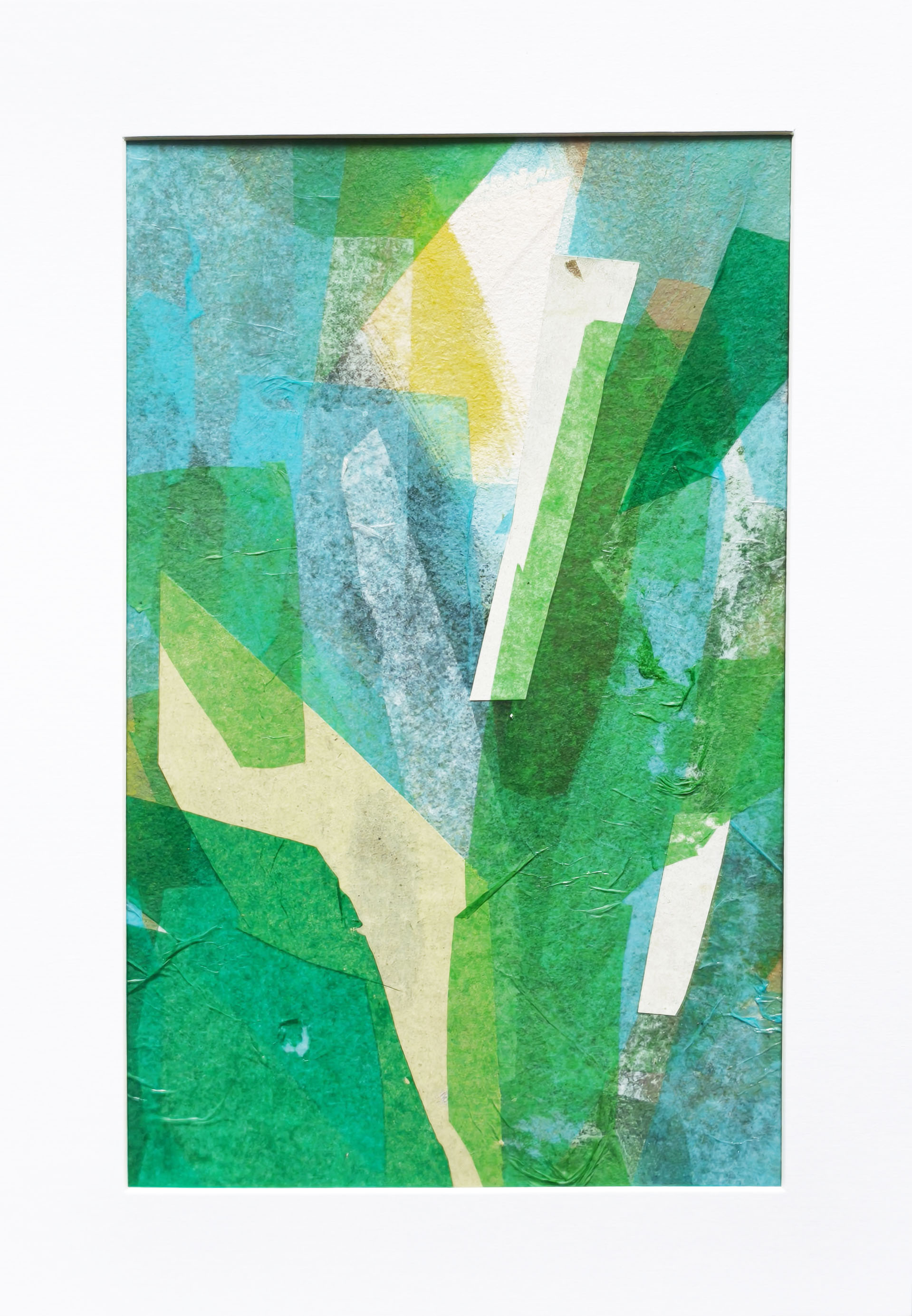 Komposition mit Grün Gelb Blau